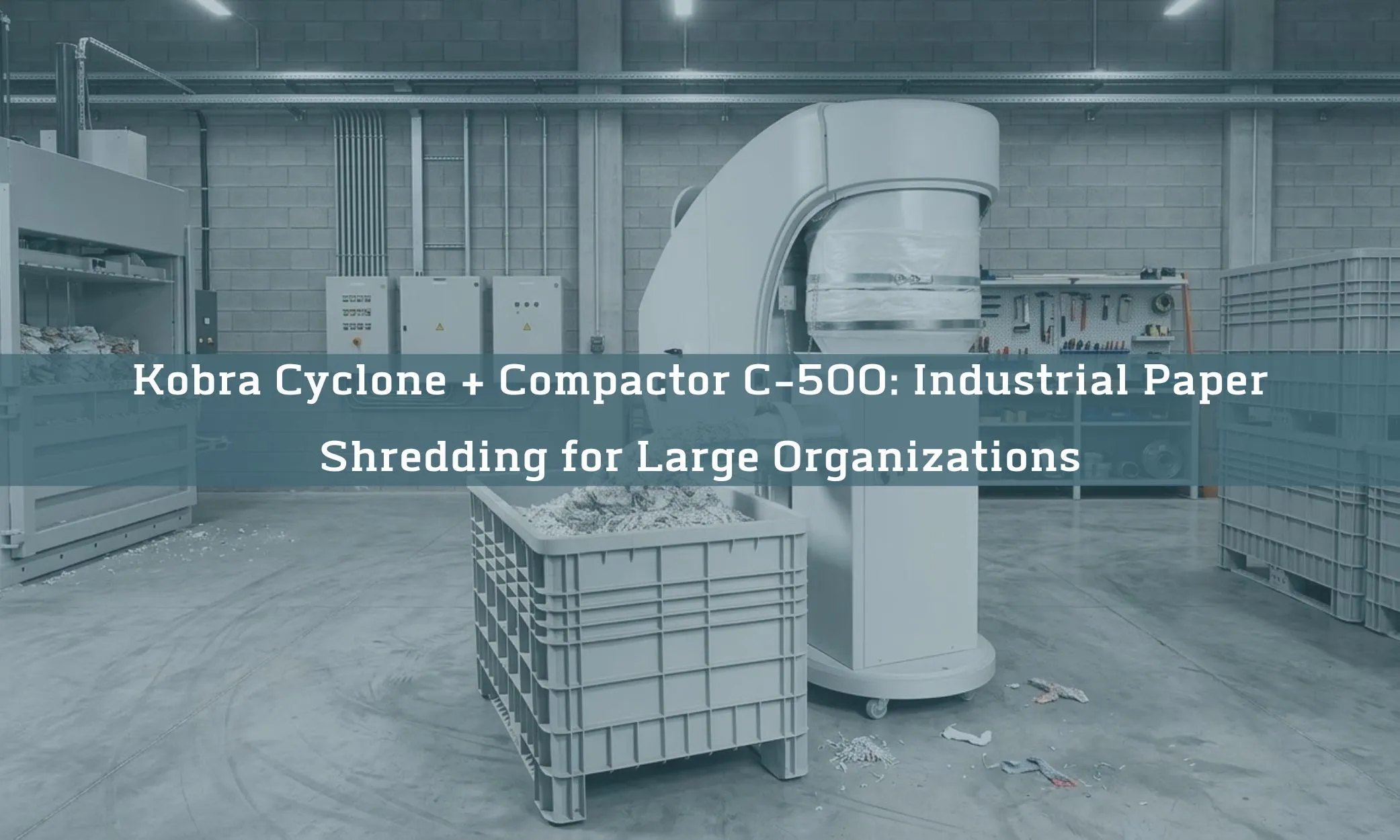 Kobra Cyclone + Compactor C-500: Industrial Paper Shredding for Large Organizations